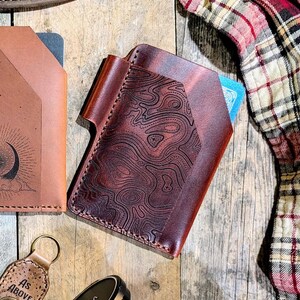 Topographic | Leather Field Notes Journal Cover | Topography | Map | Exploration | Urbex | Discovery |  EDC | writer | camping | gift