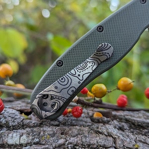 Spyderco Topographic / EDC - Clip para cuchillo personalizado / Topografía / Mapa / Exploración / Urbex / Discovery / Transporte diario