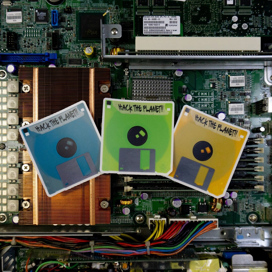 Hack the Clear Sticker Hacking Hacker Floppy Disk Computer