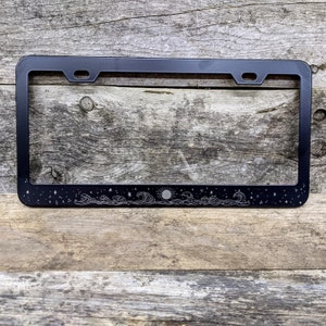 Sunrise Waves -  Laser Etched METAL License Plate Frame