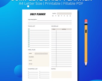 Agenda giornaliera definitiva in PDF: organizza la tua vita con questa agenda giornaliera stampabile completa, un’agenda quotidiana stampabile e una lista di cose da fare