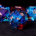 Handmade D20 DND Dice Resin Sharp Edge Dice, Blue Lightning D&D Dice Set for Dungeons and Dragons, Blue Polyhedral Dice Set product logo