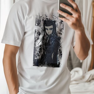 Ergo Proxy Re'L Mayer Laying T-Shirt – Sci-Fi Anime Vincent Law Tee – Unique Japanese Anime Apparel, Anime lover, Anime Gift for him or her