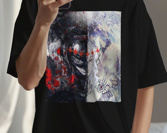 ベルセルク グリフィス・フェムト Tシャツ：闇の翼 アニメデザイン