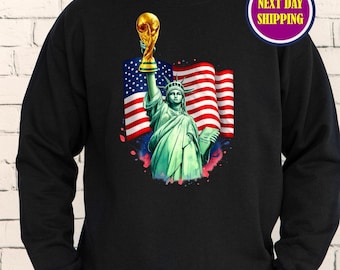 USA 2026 World Cup Sweatshirt, Vintage Soccer Crewneck