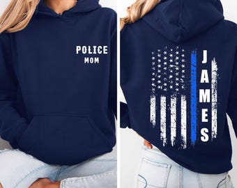Personalized Police Mom Sweatshirt, Police Girlfriend Hoodie
