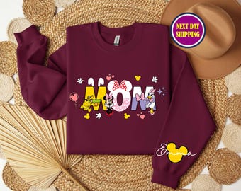 Custom Disney Mama Sweatshirt, Mickey Mouse Mom Hoodie