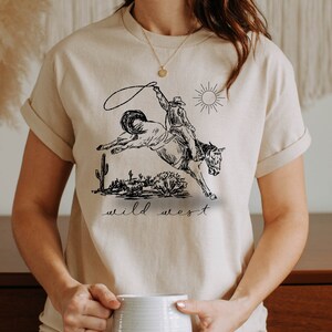 Western Shirt, Wild West Shirt, Vintage Country Concert Shirt, Country Girl Shirt, Cowgirl Shirt, Cowboy Shirt, Horse Girl Tee, Desert Shirt
