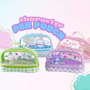 Etui met meerdere vakken met rits | Sanrio schattig pennenzakje met rits | Cinnamoroll My Melody Kuromi Briefpapier Kawaii Gifts