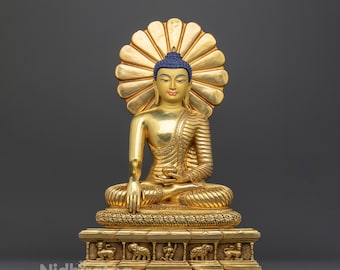釈迦牟尼仏像｜火鍍金銅器 - Etsy 日本