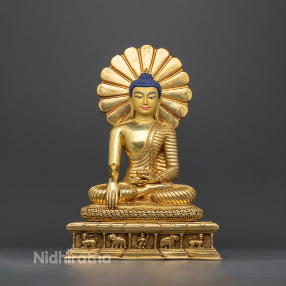 ブッダ像ー金張り  Buddha StatueーGold Ｐlated ブッダ像ー金張り Buddha StatueーGold Plated The Buddha Sculpture
