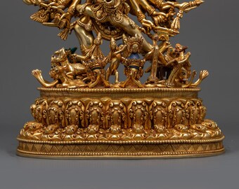 Fierce Wrathful Deity Yamantaka Statue With His Yab-yum | Buddhist