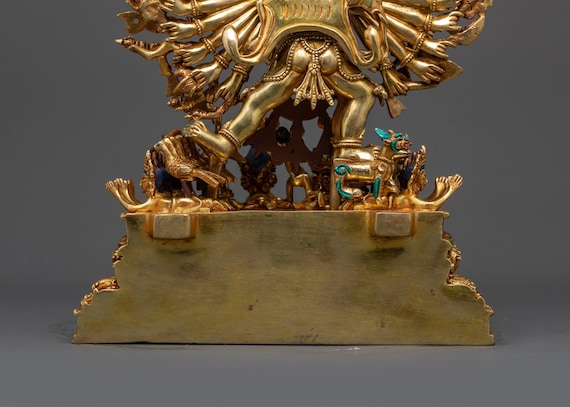 Fierce Wrathful Deity Yamantaka Statue With His Yab-yum | Buddhist