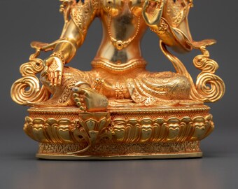 祝福された緑ターラー像 | チベット仏教の慈悲の女神 - Etsy 日本