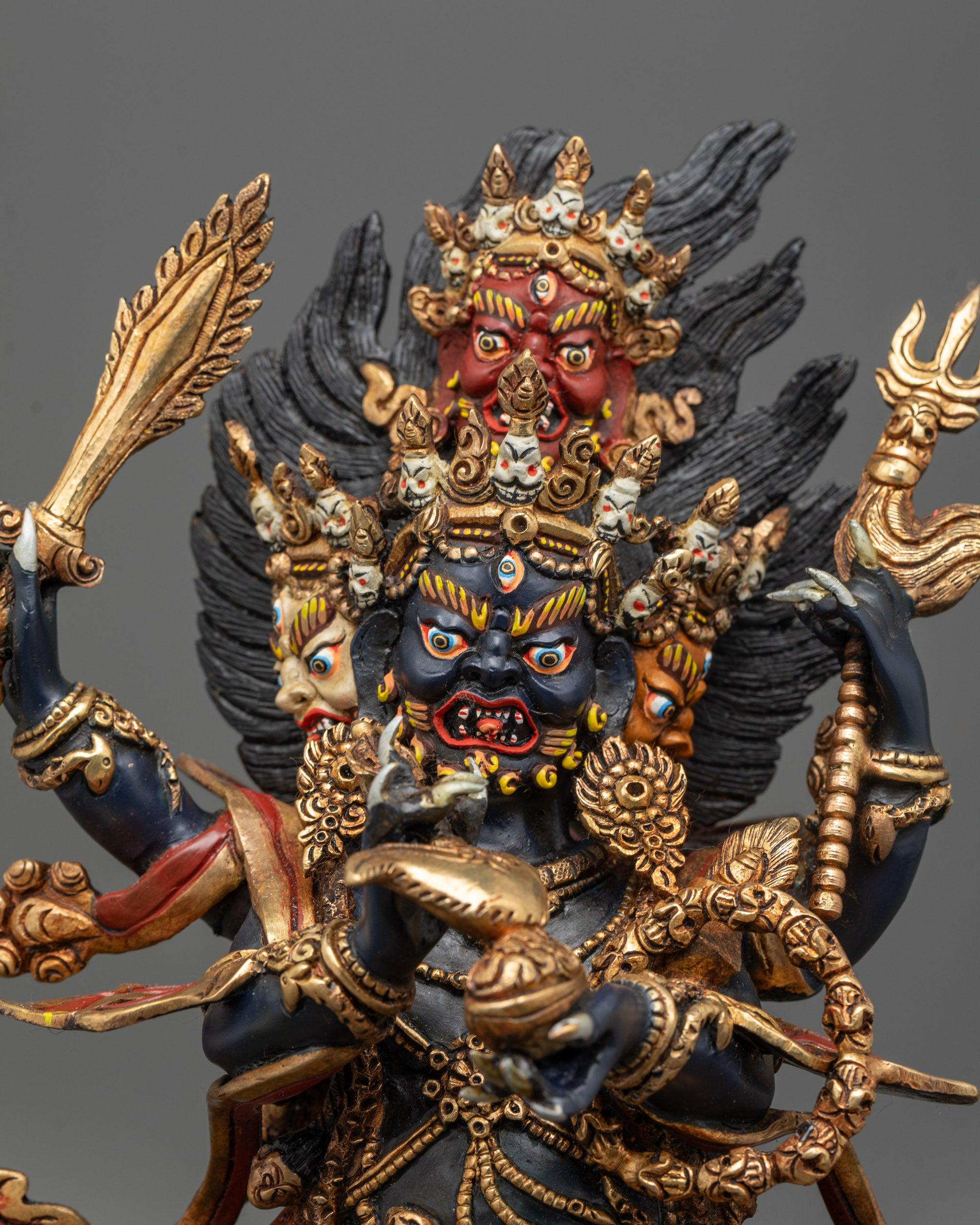 チベット密教 新品 プルパ　10㎝ 憤怒神　守護神　龍　655 精神的保護のためのチュチェパ マハーカーラ像 - Etsy 日本