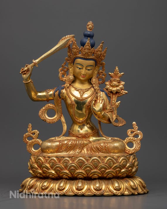 Manjushri Sculpture - The Bodhisattva of Wisdom and Insight