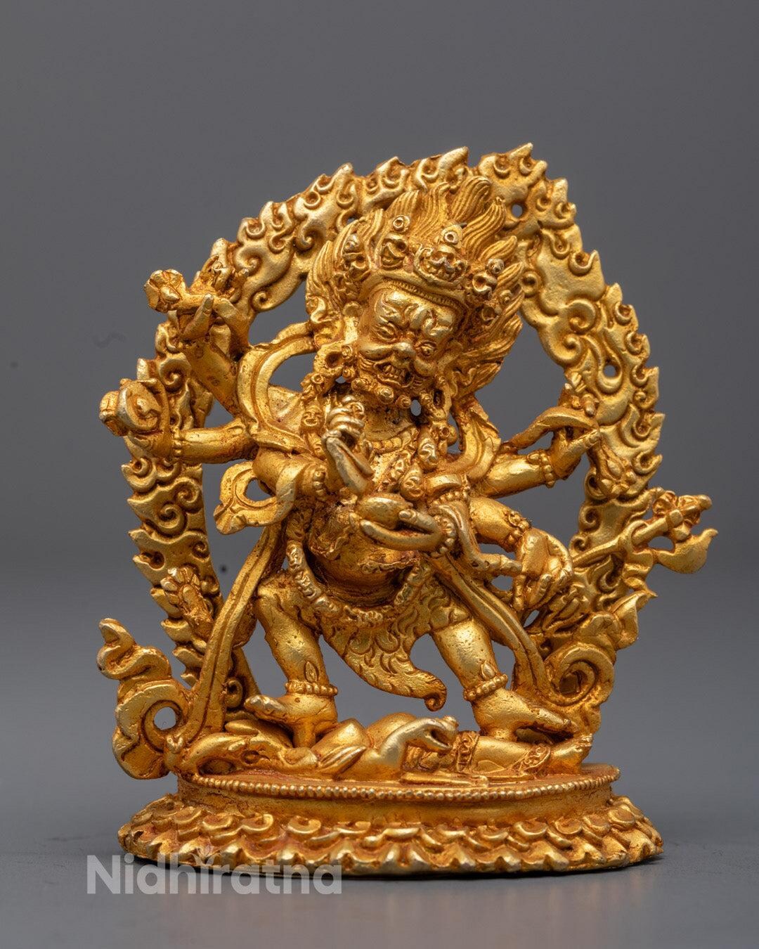 Machine Deity Machine Made Six-armed Mahakala Statue | Wrathful Deity - Etsy