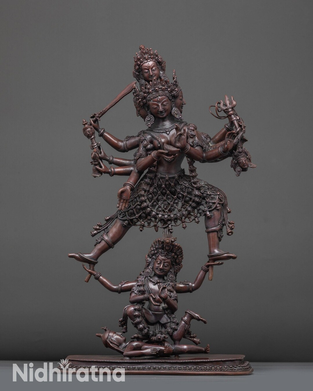 Oxidized Siddhi Lakshmi Statue | the Goddess of Miraculous Power