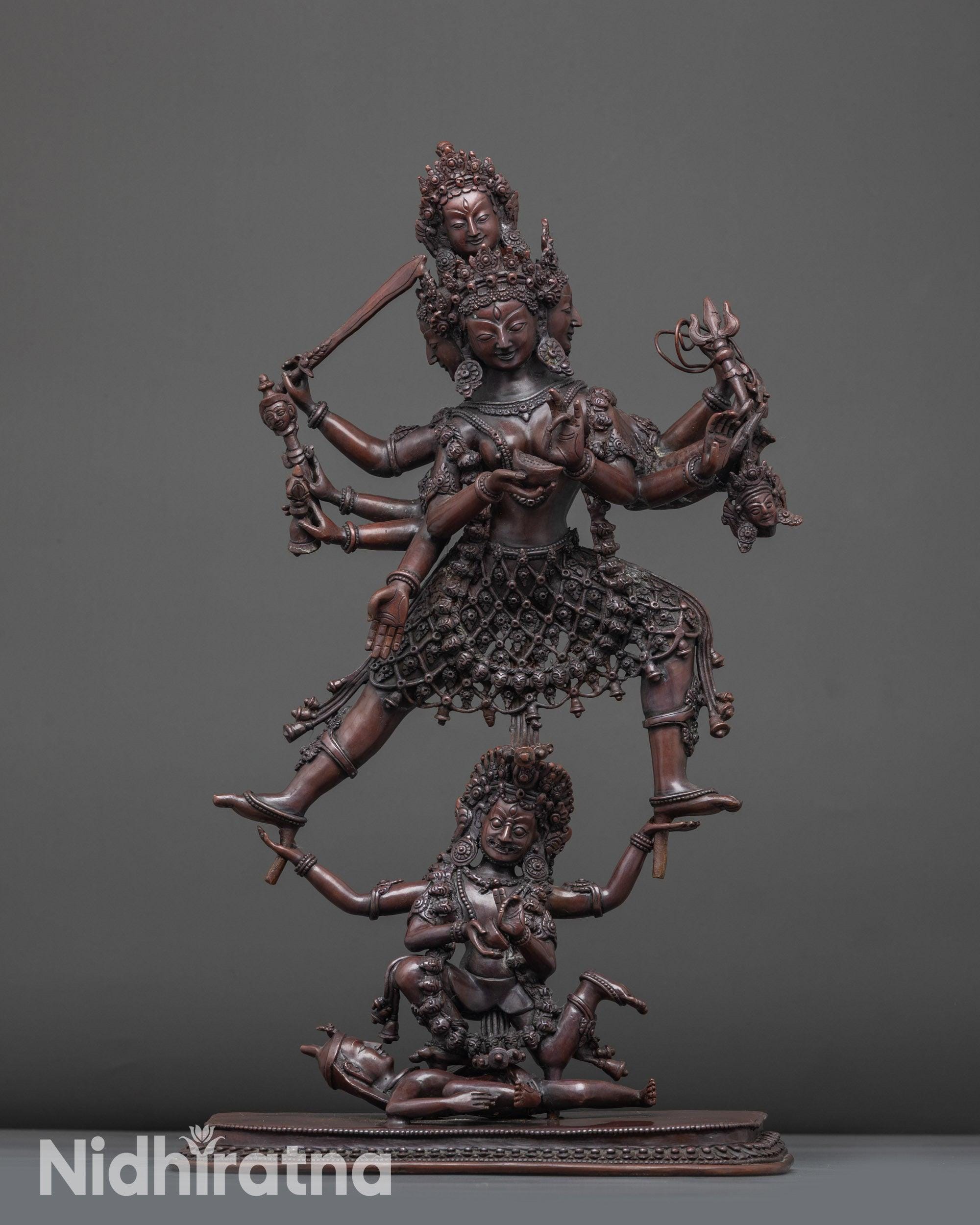Oxidized Siddhi Lakshmi Statue | the Goddess of Miraculous Power