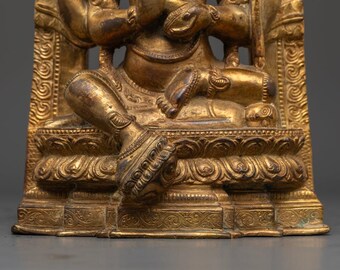 Chaturbhuja Mahakala Statue Exquisite Handcrafted Sculpture for