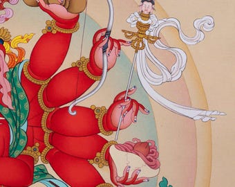 ガネーシャ・タンカ版画 | 神聖なヒンドゥー教の神々のアートワーク