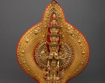 Hand-Carved 1000-Armed Chenrezig Statue | Avalokiteshvara Deity