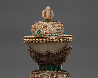 Authentic Tibetan Kapala | Handcrafted Skull Ritual Offering Cup