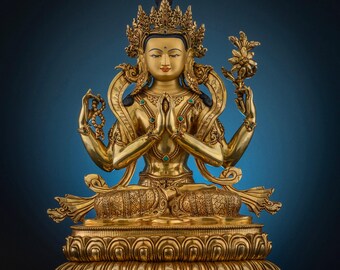Sacred Chenrezig Statue: Radiance of Compassionate Wisdom