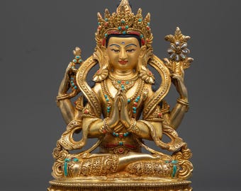 Tibetan Chenrezig Statue | Himalayan Artwork