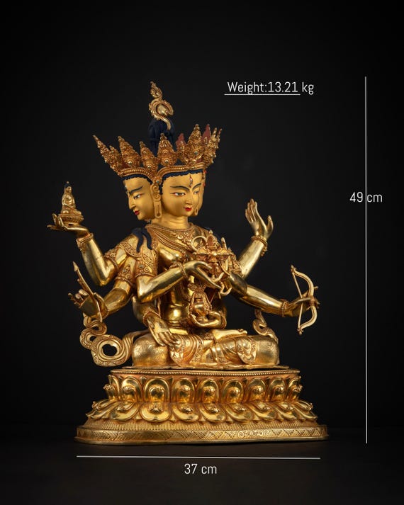 Three-faced Namgyalma | Goddess of Victory Handmade Gold Three-faced Namgyalma | Goddess of Victory Handmade Gold