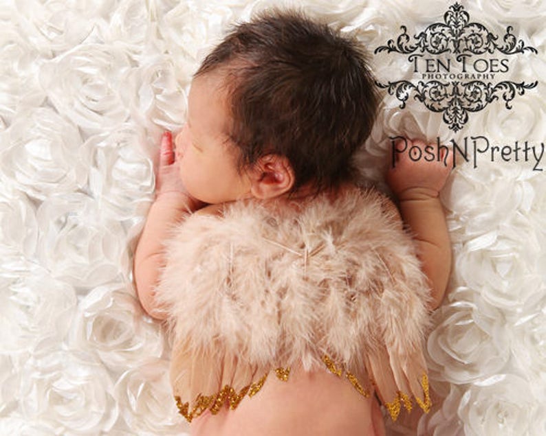 Natural Feather Angel Butterfly Wings, newborn, Baby, Photography prop, Wedding, Choose Colors image 1