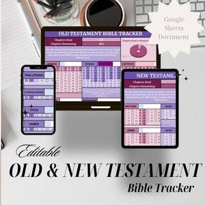 ULTIMATE Full Bible Tracker Google Sheet, Bible Journal Tracker, Bible Reading Plan, Digital Bible Plan