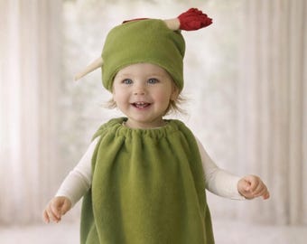 Baby Olive Costume with Hat, Halloween Dress-Up