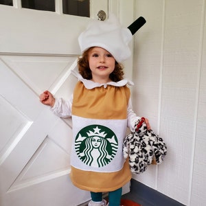 Starbucks Costume Starbucks Latte Costume Coffee Costume Girls | Etsy