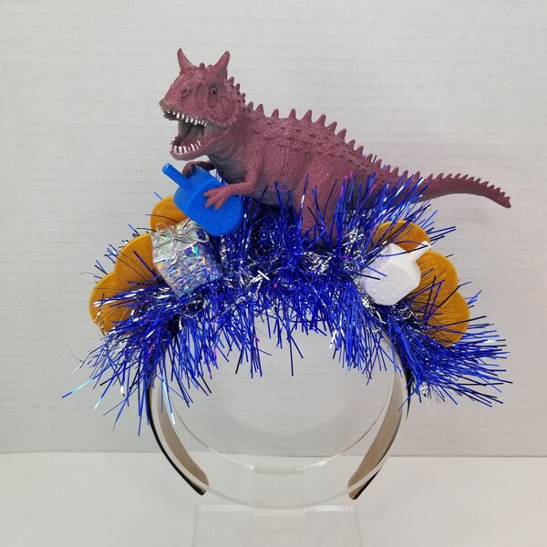 Hanukkah Dinosaur Headband Dreidel Holiday Headband Hanukkah Party Accessory