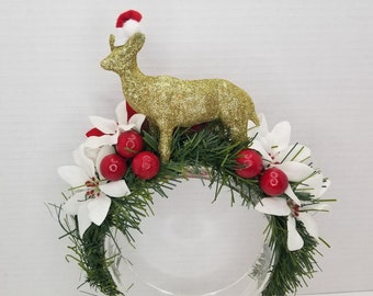 Christmas Deer Ugly Christmas Party Headband Festive Hair Tacky Sweater Party Christmas Hair Accessory Xmas Tree Christmas Deer Headband