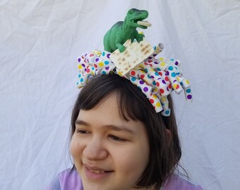 Matzosaurus Headband Passover Headband Jewish Foods Jewish Passover Hair Matza Matzah Matzoh Bread Grapes WIne Passover Matzoh Dinosaur Hair