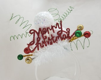 Christmas Headband Winter Snow Snowball Headband Hair Party Accessories Ugly Christmas Free Shipping Snow Ball Hair Band Xmas Sparkle