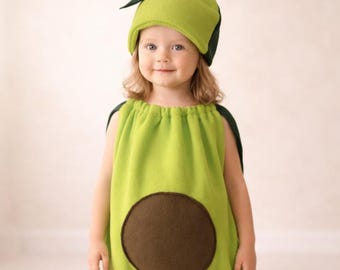 Kids Avocado Costume for Halloween Dress Up