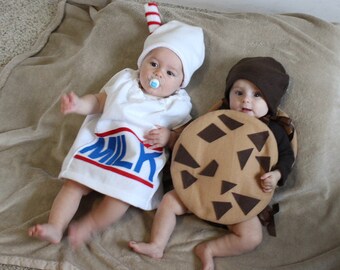 baby twin costumes milk cookie halloween infant toddler newborn halloween costume milk carton carnaval carnival karneval purim fancy dress