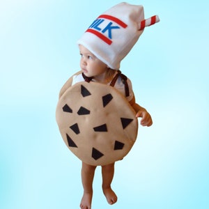 Baby Costume Cookie Costume Chocolate Chunk Milk Carton Hat Cookies and Milk Infant Costume Toddler Costume Baby Boy Costume Toddler Boy image 2