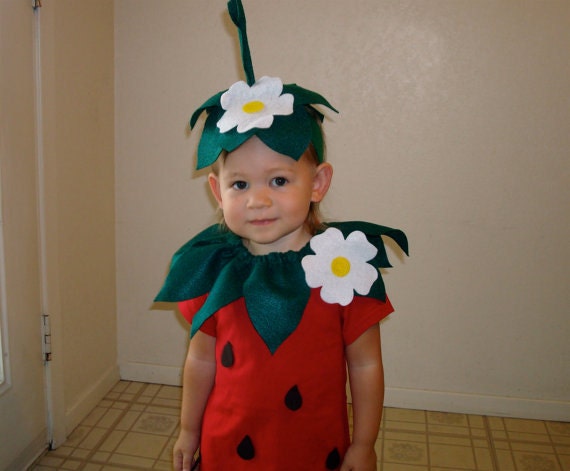 Costume per bambini fai da te fragola fai da te Costume di Halloween Costume  da fragola -  Italia