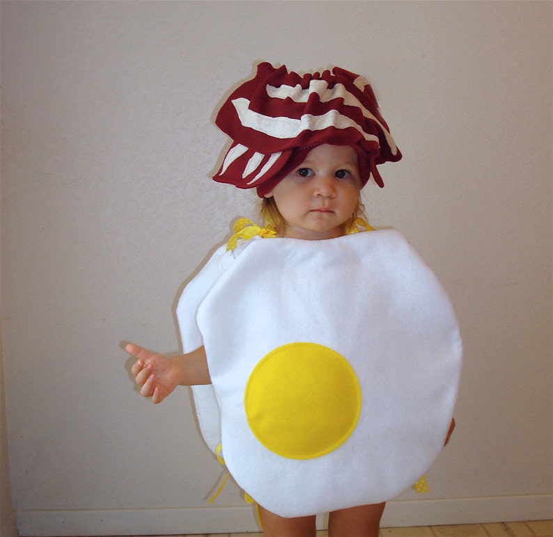 Baby Halloween Costume Eggs and Bacon Halloween Costume for Kids Infant Boy Costume Girls Costume Purim Dress Up image 5