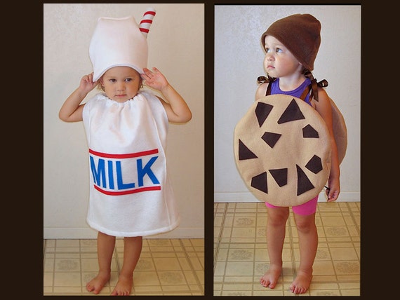 Kids Twin Milk and Cookie Halloween Costumes Children Toddler | Etsy