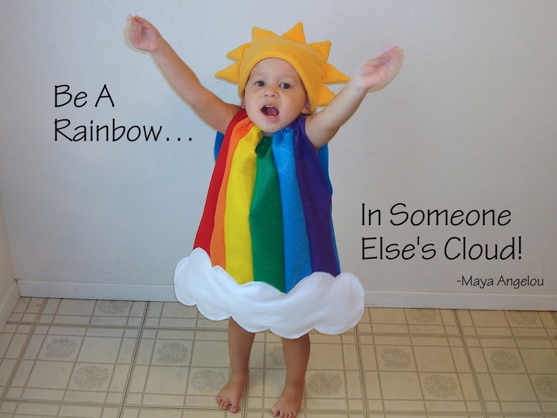 Baby Halloween Costume Rainbow Dress Up Rainbow Sun Cloud Photo Prop Girl Costume Infant Toddler Newborn Carnaval Carnival Purim Fancy Dress image 2