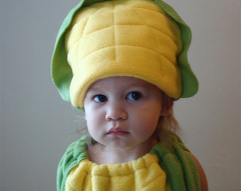 Kids Corn on the Cob Costume Hallowen Childrens Twin Set Vegetable Purim Photo Prop Boy Girl Carnaval Carnival Karneval Purim Fancy Dress