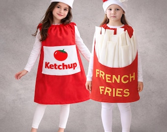 Kids Halloween Costume: French Fries & Ketchup Twin Set