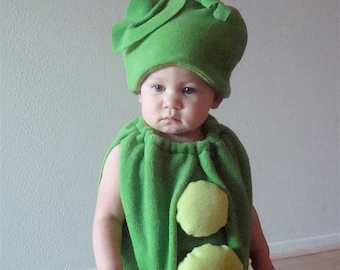 Baby Costume Halloween Costume Pea Costume Pea Pod Vegetable Toddler Costume Infant Costume Baby Boy Costume Toddler Boy Costume Baby Girl