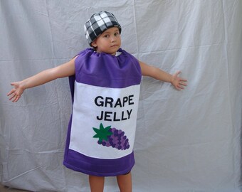 Kids Costume Halloween Costume Jelly Costume Jam Costume Peanut Butter and Jelly PB and J Dress Up Cosplay Toddler Costume Childrens Costume