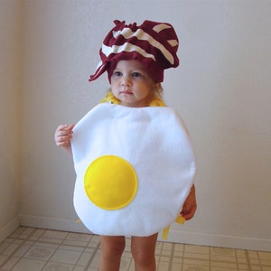 Baby Halloween Costume Eggs and Bacon Halloween Costume for Kids Infant Boy Costume Girls Costume Purim Dress Up image 3